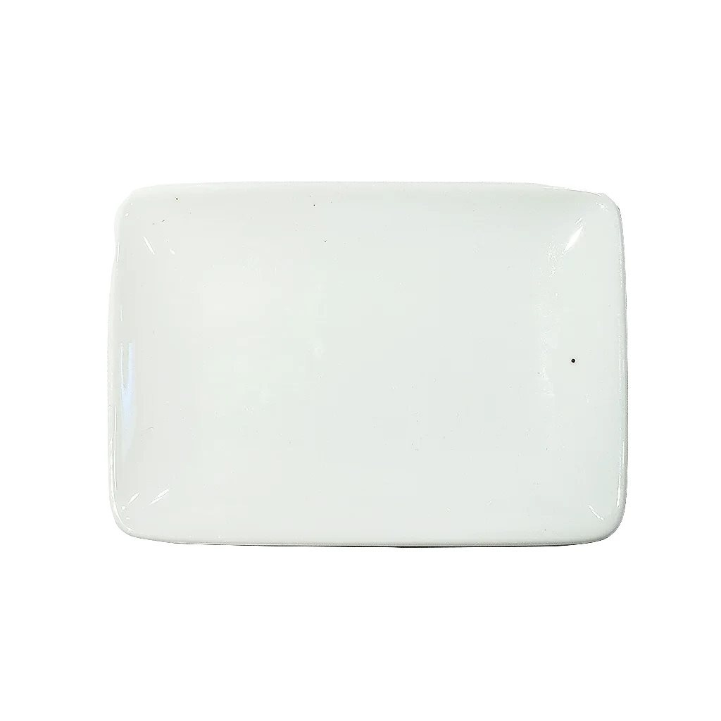 Plato Rectangular 12.5x9x1.5 cm Porcelana Blanco