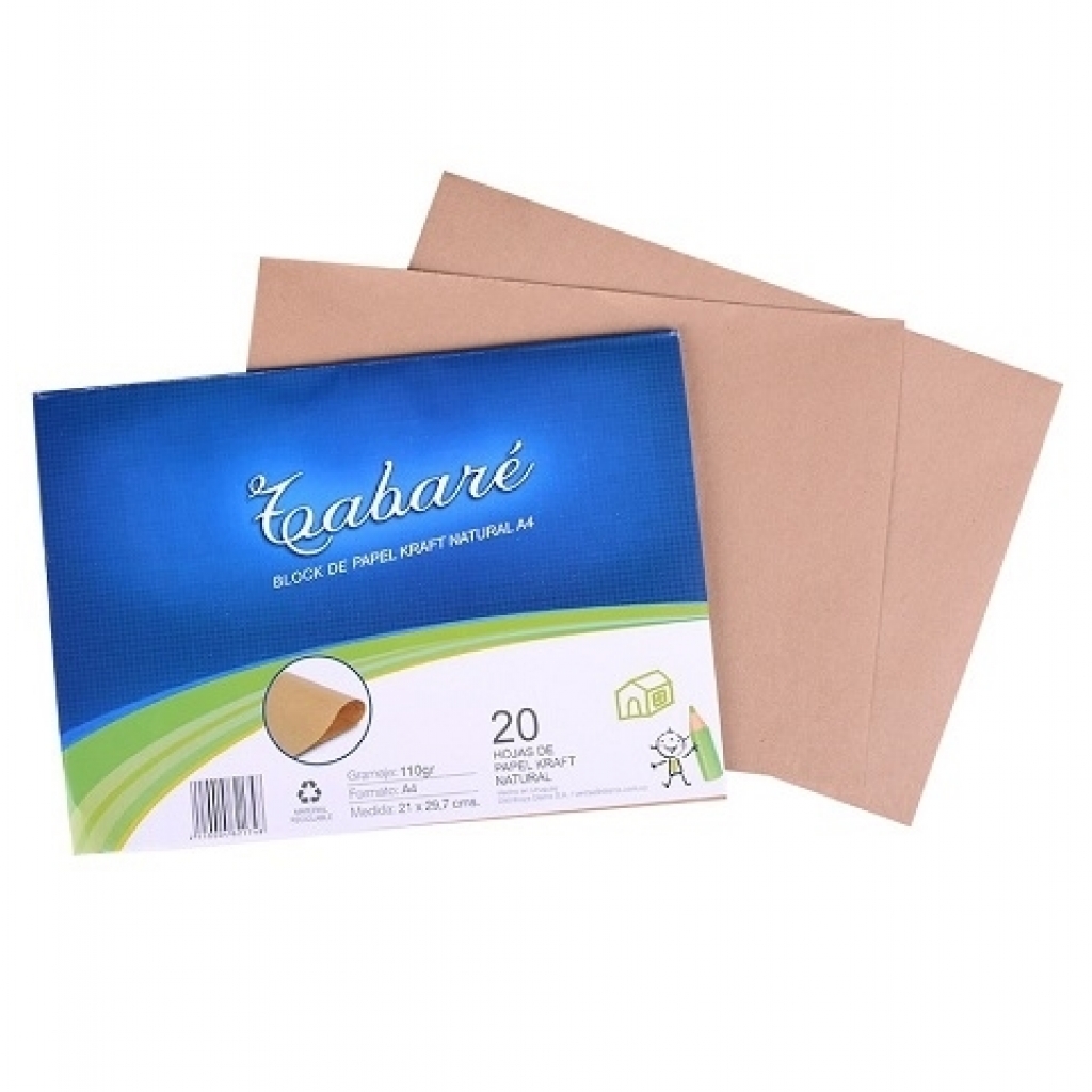 Block papel embalaje Tabaré A4 110gr 20hojas 