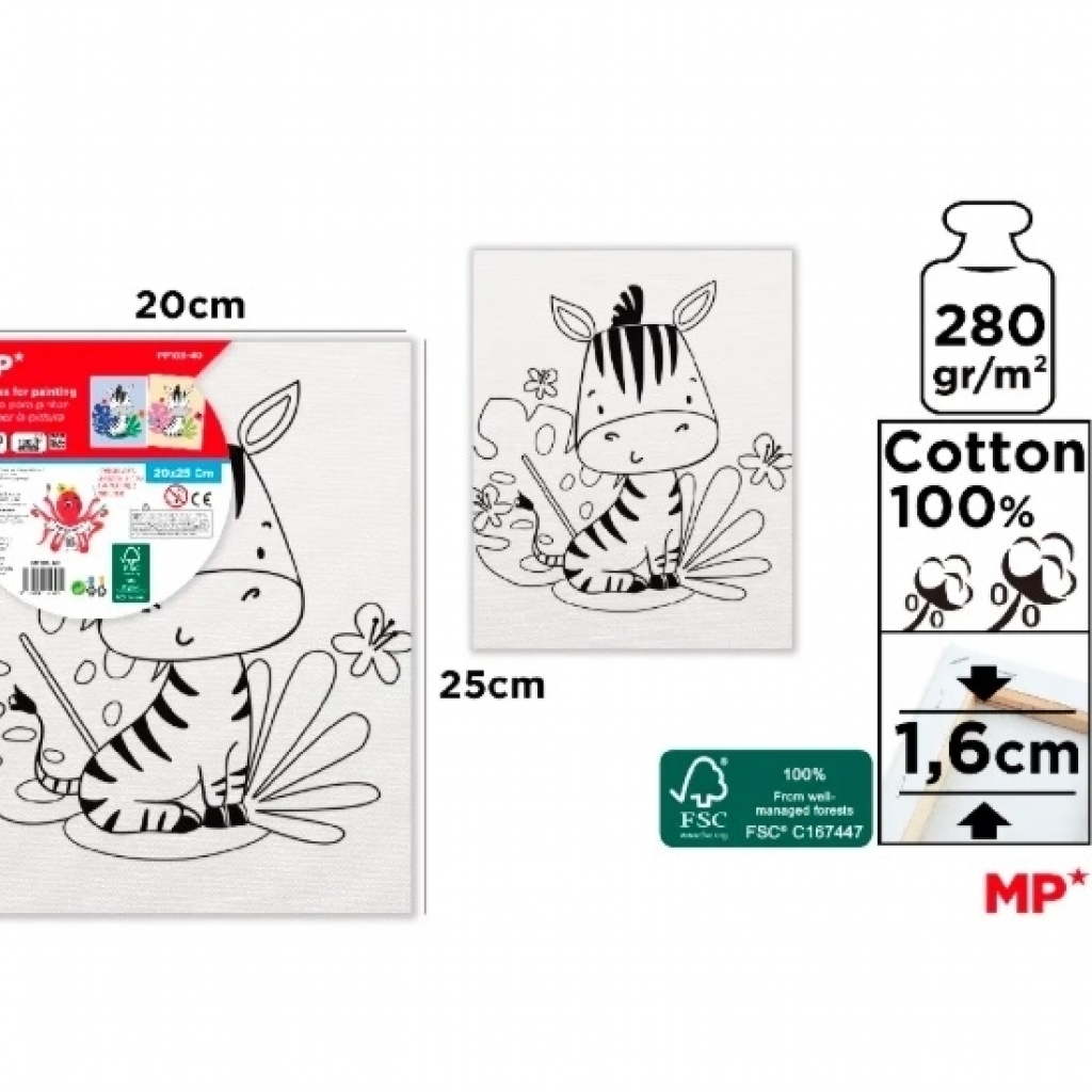 Bastidor con diseño para colorear 20 x 25cm