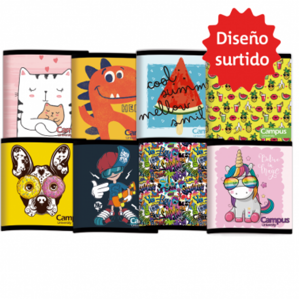Cuaderno 48 hojas cuadriculado Campus