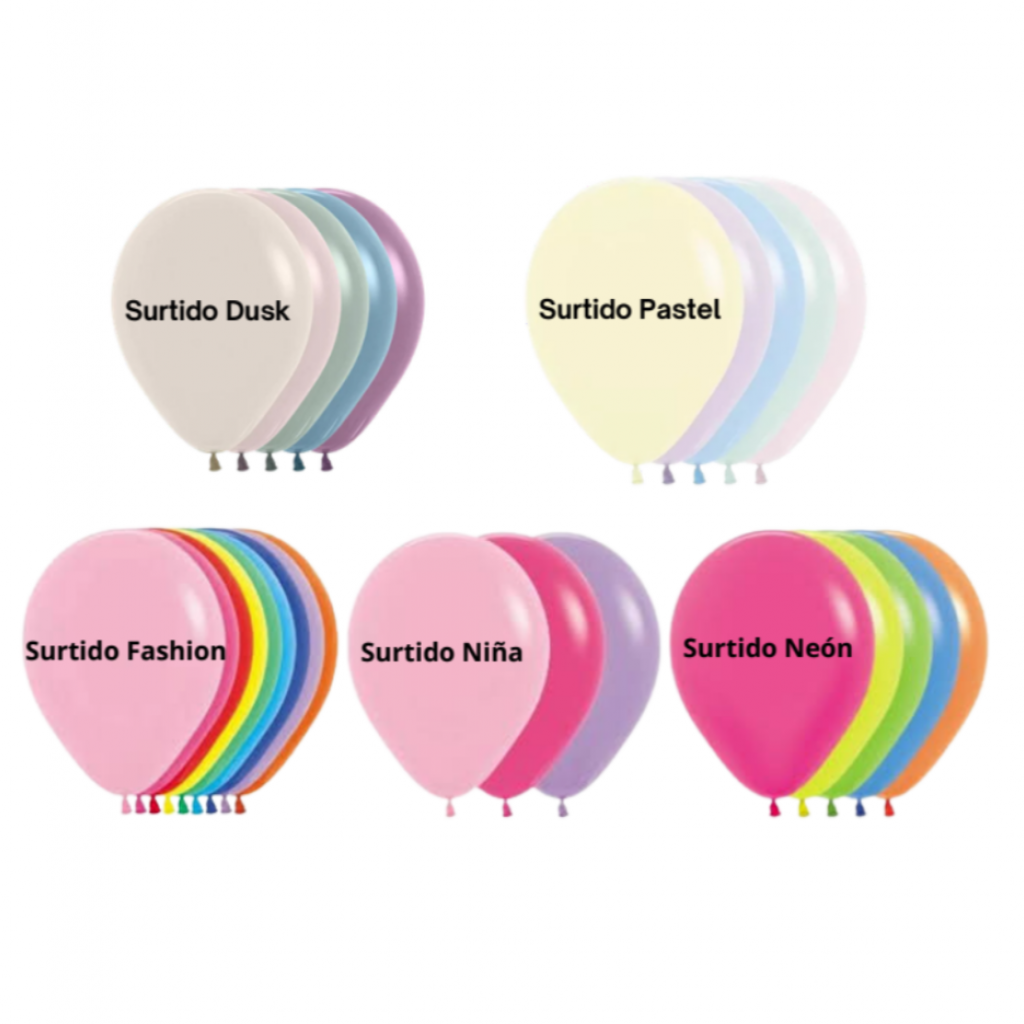 Set de Globos colores surtidos