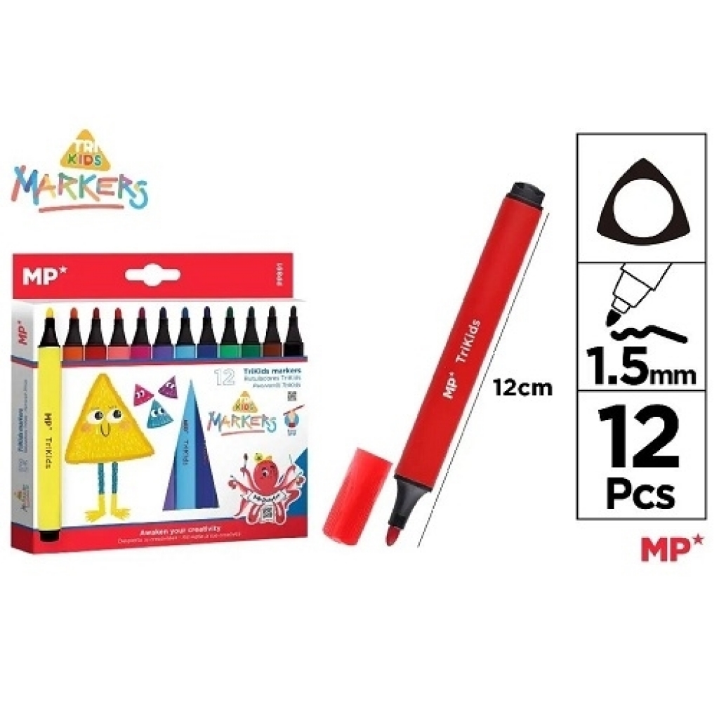 Marcadores trikids main paper 12 un. PP891