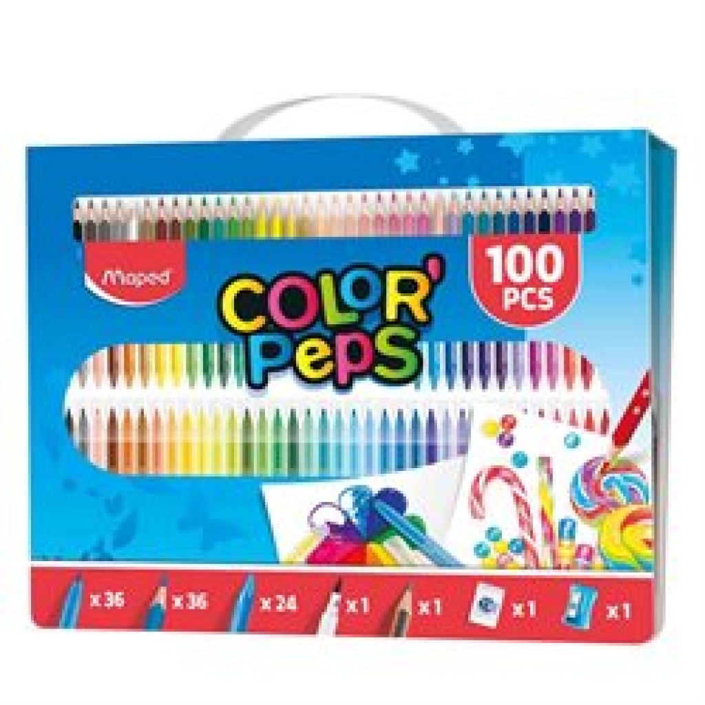Set Maped Color Peps x100 Piezas